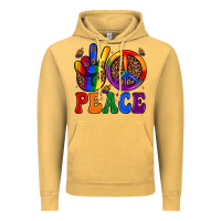 Vintage Mustard peace Vintage Hoodie - JahusDesignShop