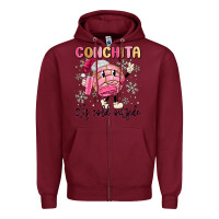 Burgundy conchita it's cold outside Zipper Hoodie - MaliasSmallBusiness