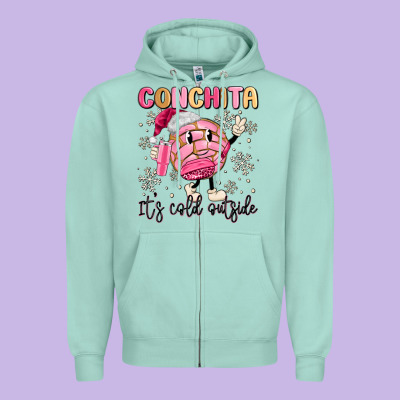 Conchita It's Cold Outside Zipper Hoodie Designed By Maliassmallbusiness