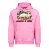 Fuchsia Pink Do the Bunny hop Easter Day Urban Hoodie - HowdyJamesFarm