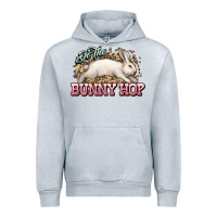 Heather Grey Do the Bunny hop Easter Day Urban Hoodie - HowdyJamesFarm