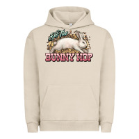 Pigment French Oak Do the Bunny hop Easter Day Urban Hoodie - HowdyJamesFarm