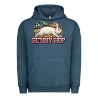 Pigment Midnight Navy Do the Bunny hop Easter Day Urban Hoodie - HowdyJamesFarm