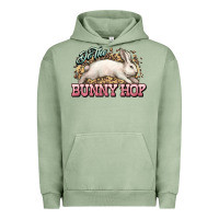 Pigment Oil Green Do the Bunny hop Easter Day Urban Hoodie - HowdyJamesFarm