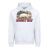 White Do the Bunny hop Easter Day Urban Hoodie - HowdyJamesFarm