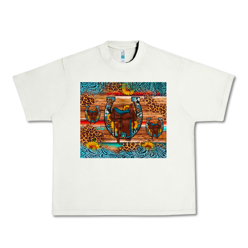 Saddle Horseshoe Leopard Sunflower Urban Heavy Tee by Artiststas | Teevron