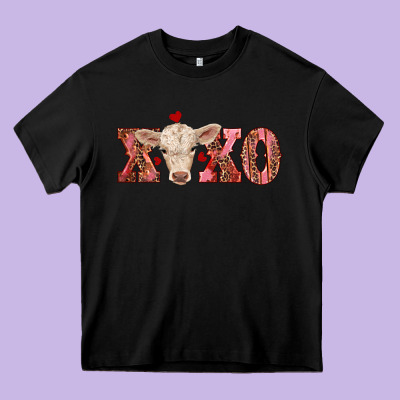 Xoxo Charolais Calf Heavy Core Tee Designed By Ranaportraitstore