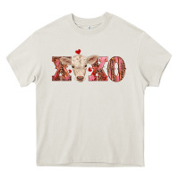 Cream xoxo charolais calf Heavy Core Tee - RanaPortraitStore