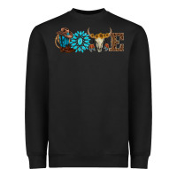 Black western love Heavyweight Sweatshirt - AdoDesignShop