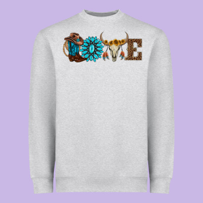 Western Love Heavyweight Sweatshirt Designed By Adodesignshop