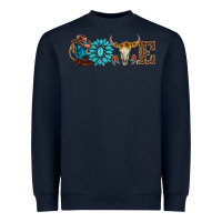 Navy western love Heavyweight Sweatshirt - AdoDesignShop