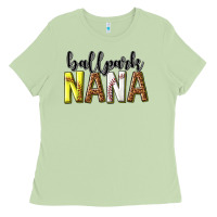 Matcha ballpark nana with leopard Ladies Tee - texasbilliewilder