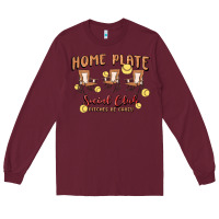 Burgundy glitter softball Long Sleeve Tee - MaliasSmallBusiness