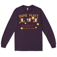 Plum glitter softball Long Sleeve Tee - MaliasSmallBusiness