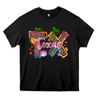 Black texas summer Heavy Core Tee - Zillion Design Studio