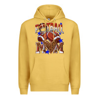 Antique Gold American Football Mom Premium Hoodie - NancyCooperArtShop