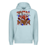 Blue Mist American Football Mom Premium Hoodie - NancyCooperArtShop