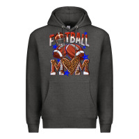Charcoal Heather American Football Mom Premium Hoodie - NancyCooperArtShop