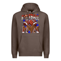 Coffee American Football Mom Premium Hoodie - NancyCooperArtShop