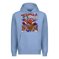 Colony Blue American Football Mom Premium Hoodie - NancyCooperArtShop