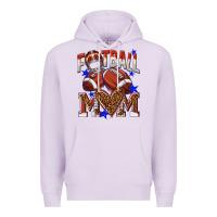 Lilac American Football Mom Premium Hoodie - NancyCooperArtShop