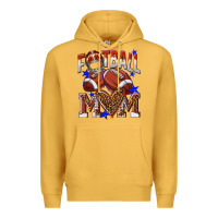 Mustard American Football Mom Premium Hoodie - NancyCooperArtShop