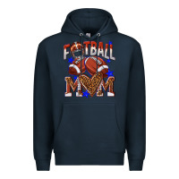 Navy American Football Mom Premium Hoodie - NancyCooperArtShop