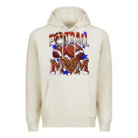 Oatmeal Heather American Football Mom Premium Hoodie - NancyCooperArtShop