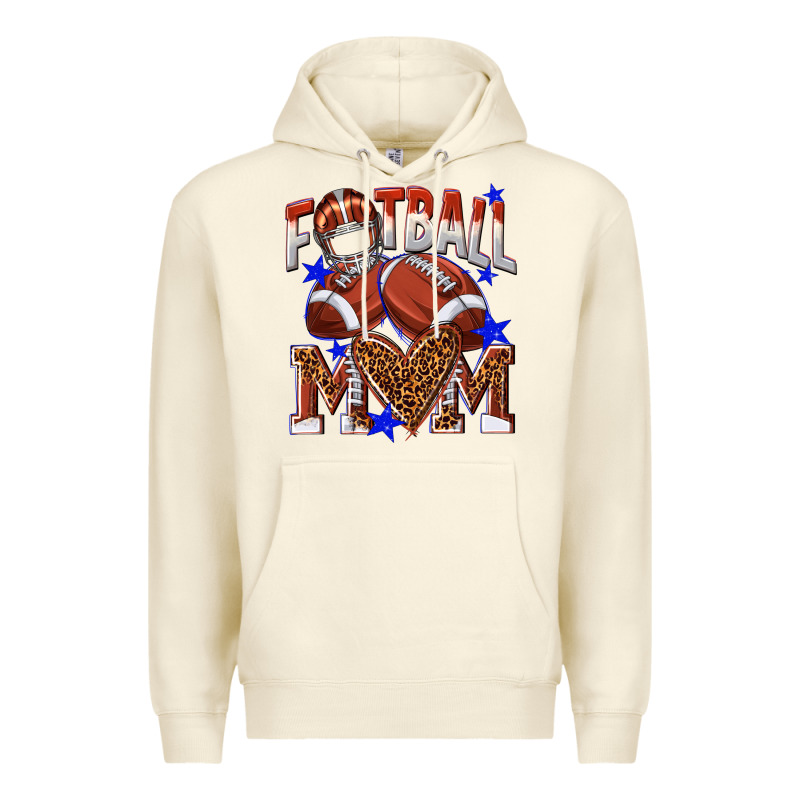 American Football Mom Premium Hoodie by NancyCooperArtShop | Teevron