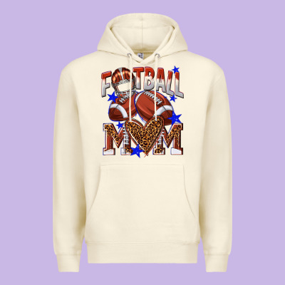 American Football Mom Premium Hoodie Designed By Nancycooperartshop