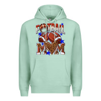 Seafoam American Football Mom Premium Hoodie - NancyCooperArtShop