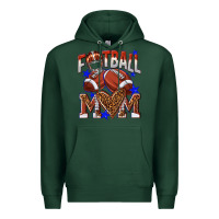 Sports Green American Football Mom Premium Hoodie - NancyCooperArtShop