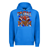 True Royal American Football Mom Premium Hoodie - NancyCooperArtShop