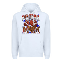 White American Football Mom Premium Hoodie - NancyCooperArtShop