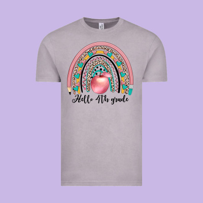 Hello 4th Grade Vintage Tee Designed By Jahusdesignshop