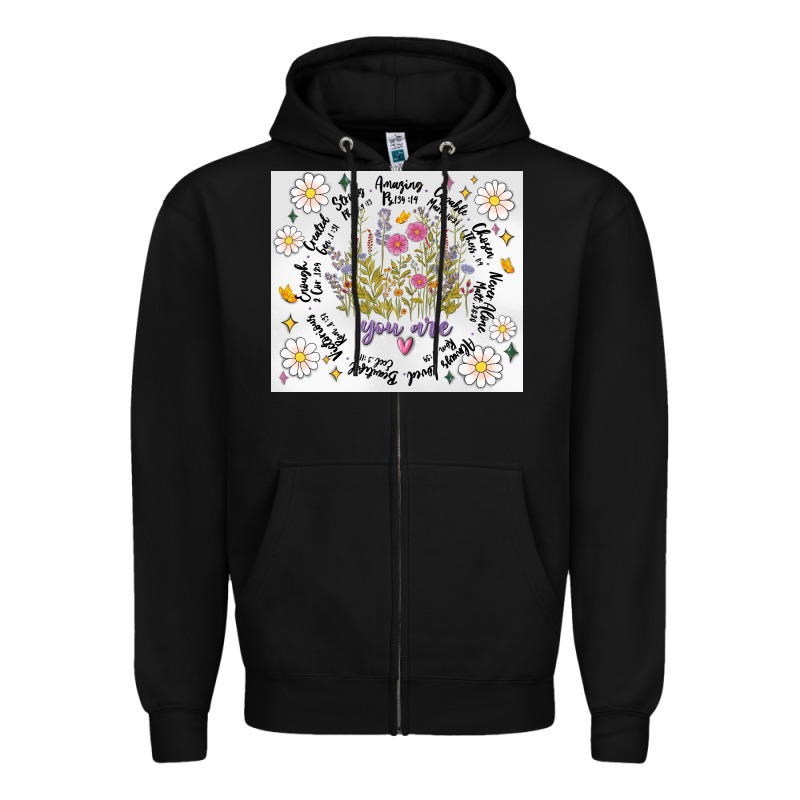 God Says You Are Inflated Zipper Hoodie by MaliasSmallBusiness | Teevron