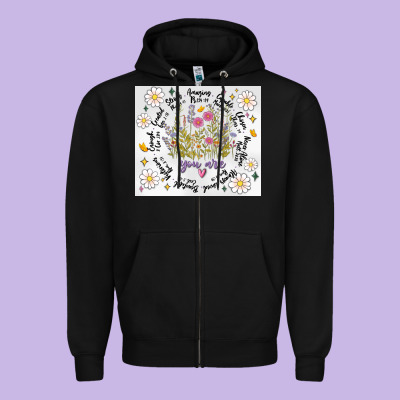 God Says You Are Inflated Zipper Hoodie Designed By Maliassmallbusiness