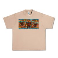 Burro saddle horseshoe  sunflower leopard license plate Urban Heavy Tee - Artiststas