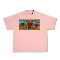 Salmon saddle horseshoe  sunflower leopard license plate Urban Heavy Tee - Artiststas