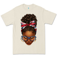 Bone union jack flag afro messy bun Premium Tee - texasbilliewilder