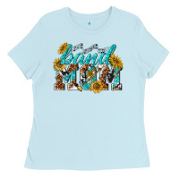 Baby Blue band mom Ladies Tee - texasbilliewilder