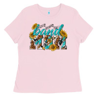 Bubblegum Pink band mom Ladies Tee - texasbilliewilder