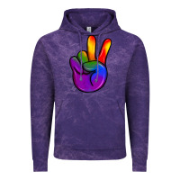 Cloud Purple pride peace hand Vintage Hoodie - JahusDesignShop