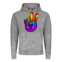 Cloud Rock pride peace hand Vintage Hoodie - JahusDesignShop