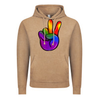 Vintage Coffee pride peace hand Vintage Hoodie - JahusDesignShop