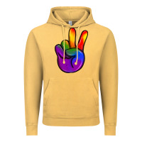 Vintage Mustard pride peace hand Vintage Hoodie - JahusDesignShop