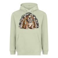 Matcha english bulldog rainbow Heavyweight Hoodie - BarkalooDesign