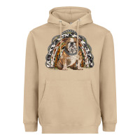 Mushroom english bulldog rainbow Heavyweight Hoodie - BarkalooDesign