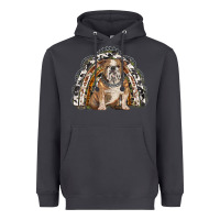 English Bulldog Rainbow Heavyweight Hoodie | Teevron