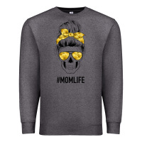 Charcoal Heather Yellow Flower Mom Skull Premium Sweatshirt - Bettercallsaul